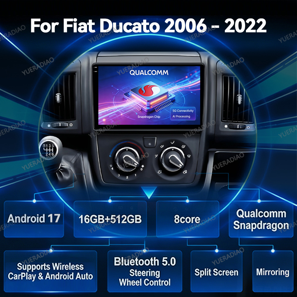 Chargers - Android 17搭載 車載ラジオ Fiat Ducato 2005-2023
