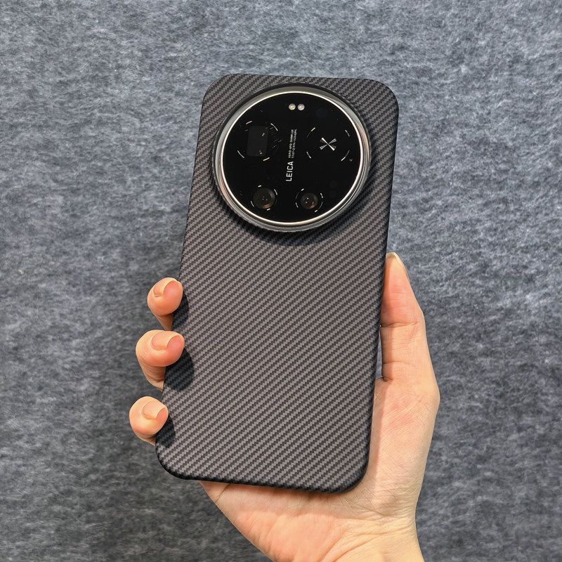Matte Hard Pc Back Case - Xiaomi 17 Ultra 5G用ケース ハードPC カーボンファイバーテクスチャ