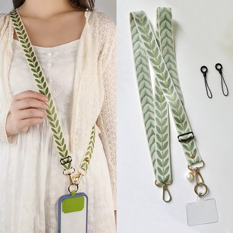 Crossbody Lanyard Neck Strap Case - 携帯電話ストラップ ショルダーネックバンド 金属製バックル プラスチック製キーチェーン ロープ カード用