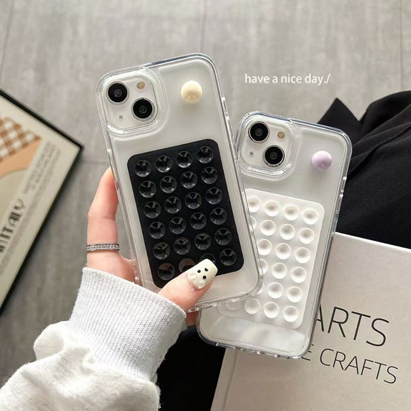 Phone Stands - シリコン吸盤式スマホホルダー 多機能吸盤壁掛けスタンド 正方形滑り止め片面ケースマウント背面ステッカー