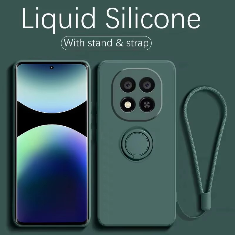 Liquid Silicone Magnetic Phone Case - 高級液体シリコン製マグネット式ホルダー付きスマホケース Xiaomi 14T 15 Pro Redmi