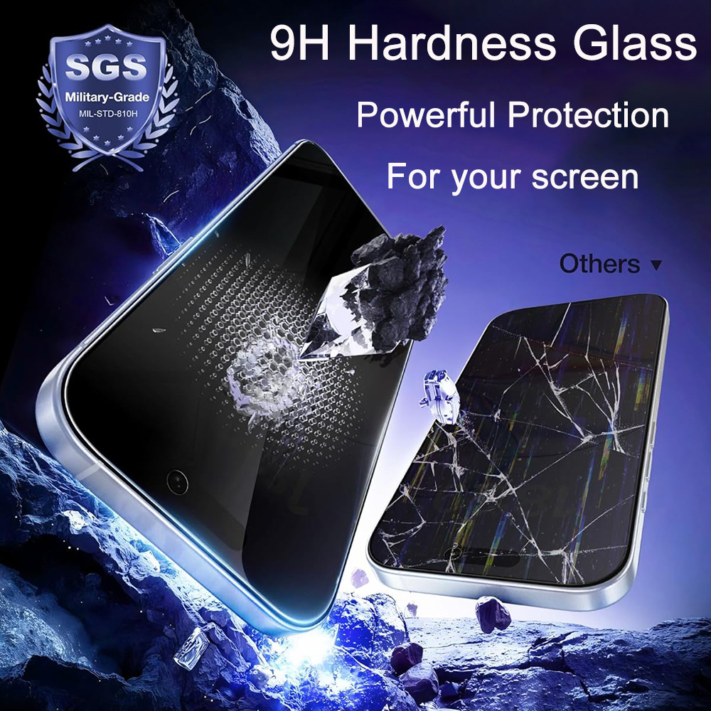 3枚入り アンチスパイ プライバシー 強化ガラス iPhon - Anti Spy Privacy Glass Case のレビューと価格