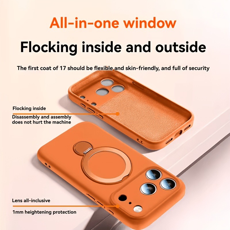 360度回転マグネット式スタンド付き液体シリコン製iPhon - Liquid Silicone Magnetic Phone Case のレビューと価格