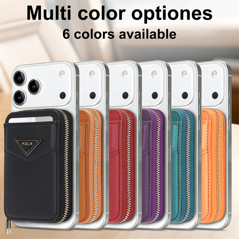 ジッパー付き財布カードホルダーケース Apple iPhon - Leather Wallet Card Holder Phone Cover のレビューと価格