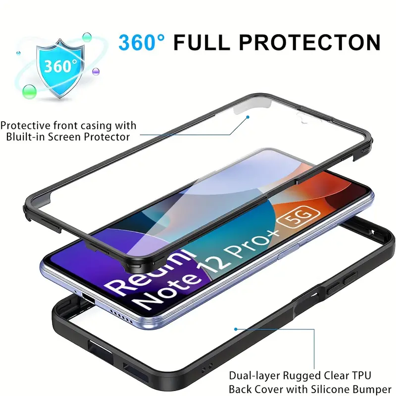 Xiaomi用の頑丈な耐衝撃保護ケース,Xiaomi Red - Heavy Duty 360 Full Body Protective Case のレビューと価格