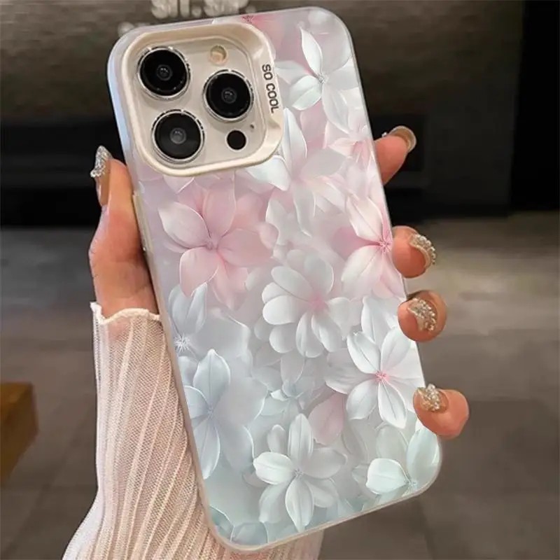 ピンクの花柄ケース iPhone 15Pro 17 16 1 - Screen Protectors のレビューと価格