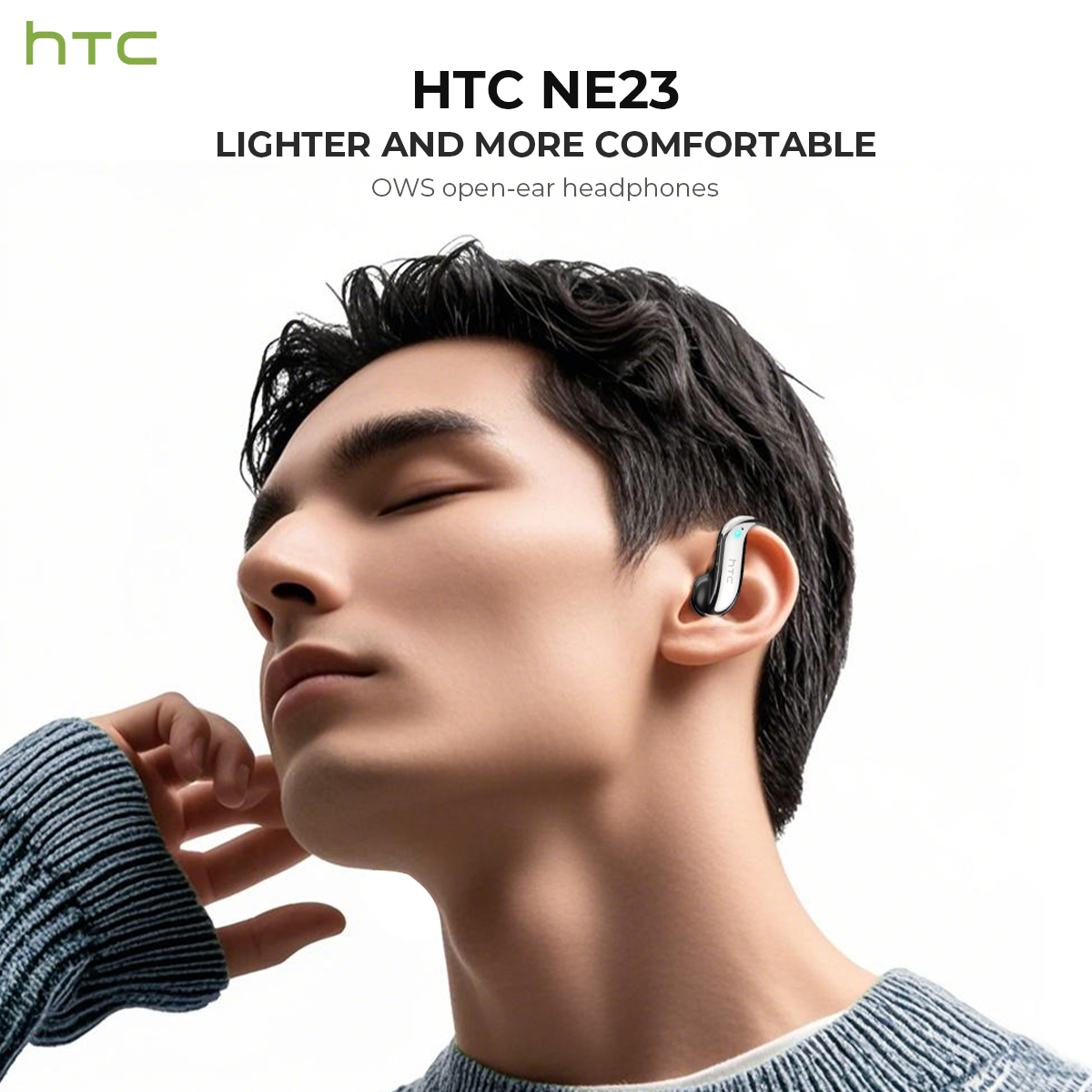 オープンイヤー Bluetooth ヘッドフォン HTC 3 - Earphones のレビューと価格