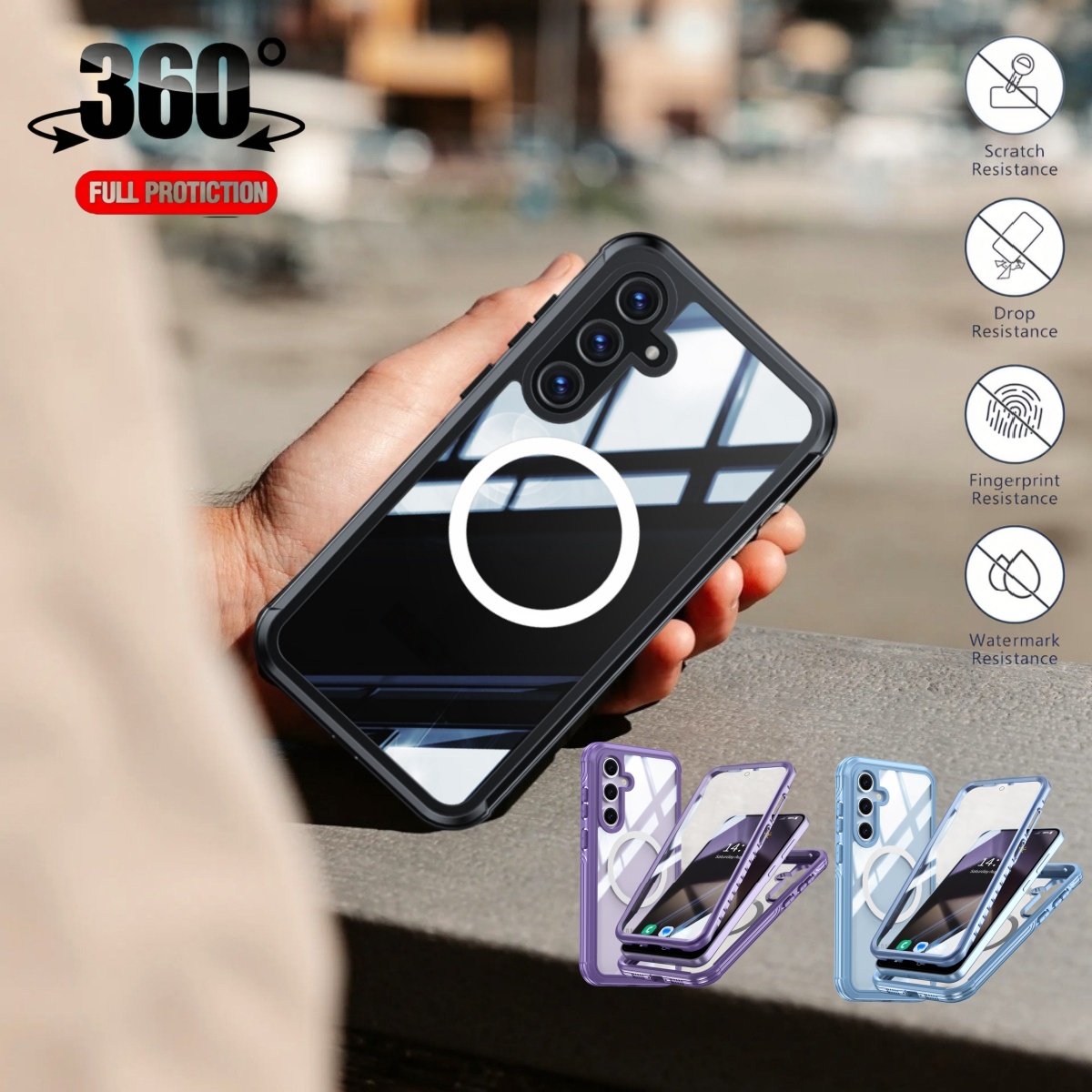 360 °   フルボディ保護ケースサムスン A57 A17 - Heavy Duty 360 Full Body Protective Case のレビューと価格