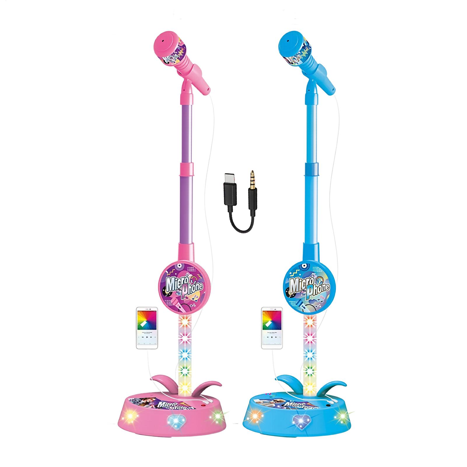子供用マイク スタンド付き ワイヤレス 高さ調節可能 ポータ - Phone Stands のレビューと価格